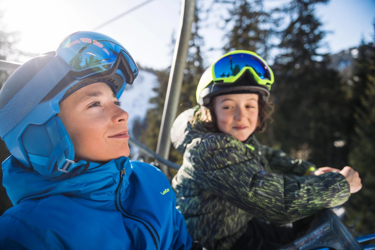 WEDZE Kids' Downhill Ski Jacket - 100 Blue 11 WEDZE Kids' Downhill Ski Jacket - 100 Blue - Image 11