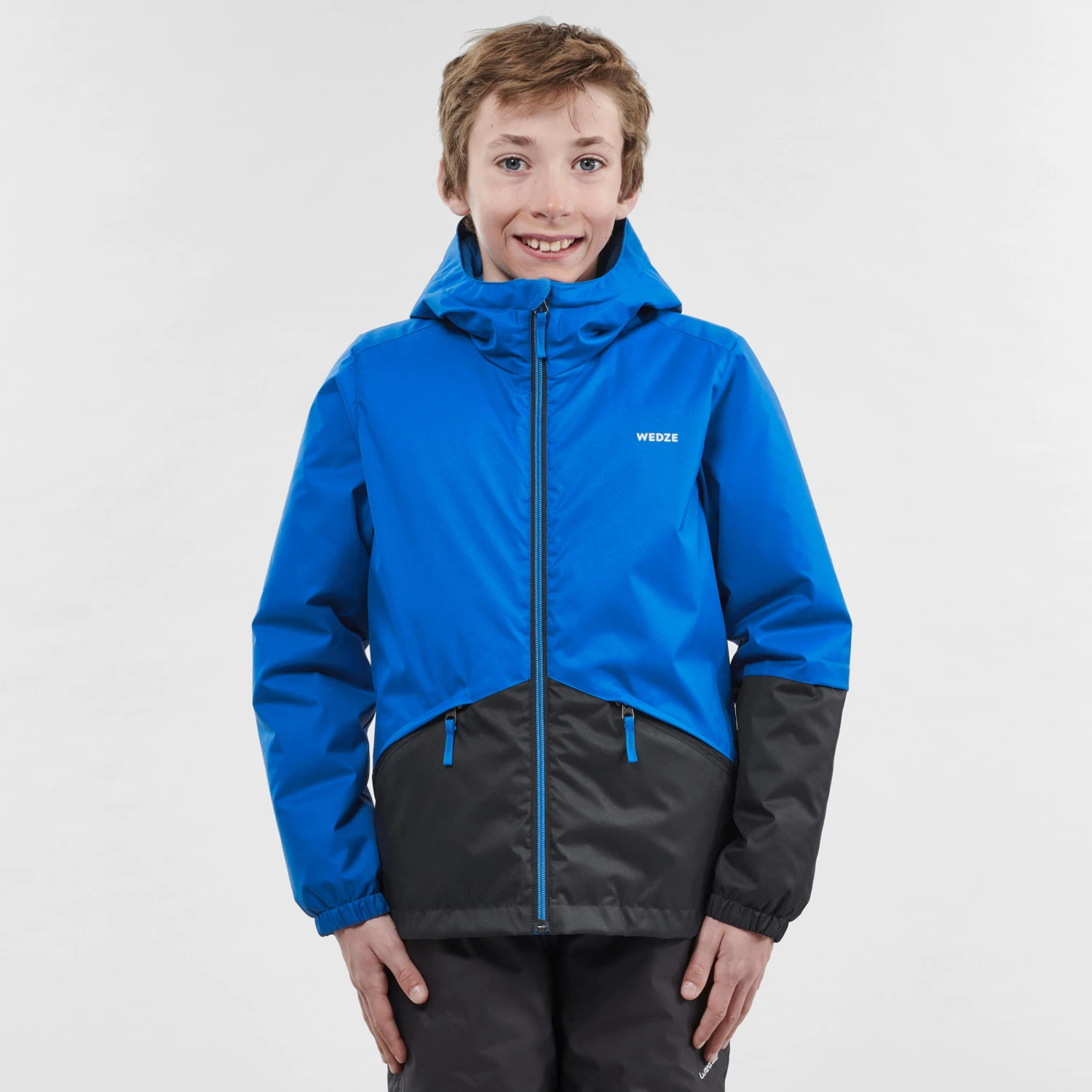 WEDZE Kids' Downhill Ski Jacket - 100 Blue 3 WEDZE Kids' Downhill Ski Jacket - 100 Blue - Image 3