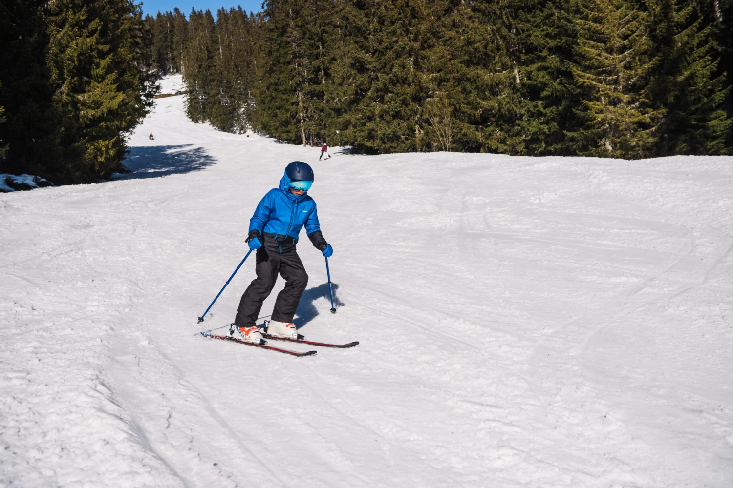 WEDZE Kids' Downhill Ski Jacket - 100 Blue 10 WEDZE Kids' Downhill Ski Jacket - 100 Blue - Image 10