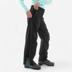 Kids Cross-Country Ski Overpants - 150 Black 8 Kids Cross-Country Ski Overpants - 150 Black -WEDZE SHOP 150 cross country ski overpants kids 2