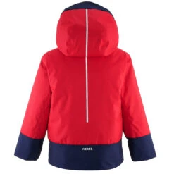 WEDZE Kids' Downhill Ski Jacket - PNF 500 Red -WEDZE SHOP 500 pulln fit downhill ski jacket kids 3