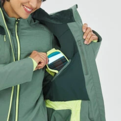 WEDZE Women's Ski Jacket - 500 Green 25 WEDZE Women's Ski Jacket - 500 Green -WEDZE SHOP 500 ski jacket women 10