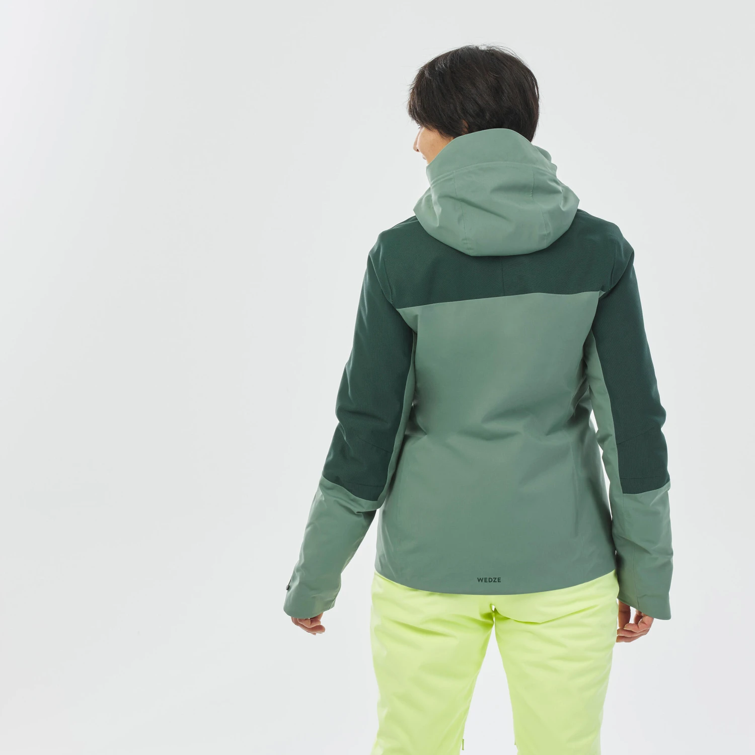 WEDZE Women's Ski Jacket - 500 Green 4 WEDZE Women's Ski Jacket - 500 Green - Image 4