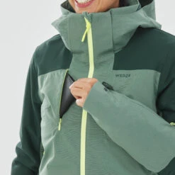 WEDZE Women's Ski Jacket - 500 Green 23 WEDZE Women's Ski Jacket - 500 Green -WEDZE SHOP 500 ski jacket women 8