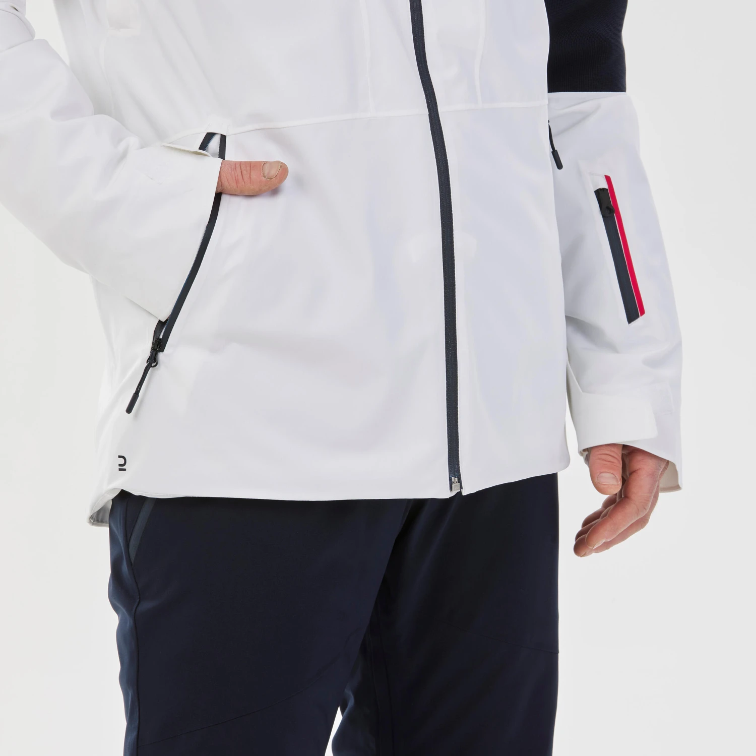 WEDZE Men's Downhill Ski Jacket - 580 White/Blue 15 WEDZE Men's Downhill Ski Jacket - 580 White/Blue - Image 15