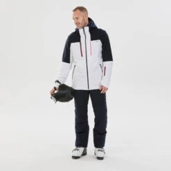 WEDZE Men's Downhill Ski Jacket - 580 White/Blue 17 WEDZE Men's Downhill Ski Jacket - 580 White/Blue -WEDZE SHOP 580 ski jacket men 2