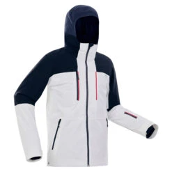 WEDZE Men's Downhill Ski Jacket - 580 White/Blue