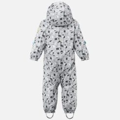 WEDZE Kids' Snowsuit - Warm 500 Grey -WEDZE SHOP baby ski snowsuit warm blue patterns 3