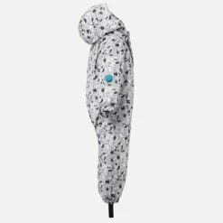 WEDZE Kids' Snowsuit - Warm 500 Grey -WEDZE SHOP baby ski snowsuit warm blue patterns 4