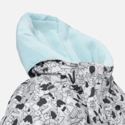 WEDZE Kids' Snowsuit - Warm 500 Grey -WEDZE SHOP baby ski snowsuit warm blue patterns 5