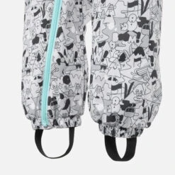 WEDZE Kids' Snowsuit - Warm 500 Grey -WEDZE SHOP baby ski snowsuit warm blue patterns 7