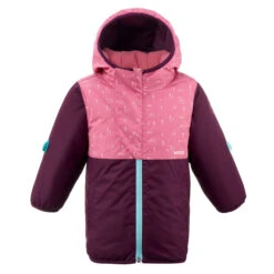 WEDZE Kids' Winter Jacket - Warm Purple -WEDZE SHOP baby winter jacket warm purple 2