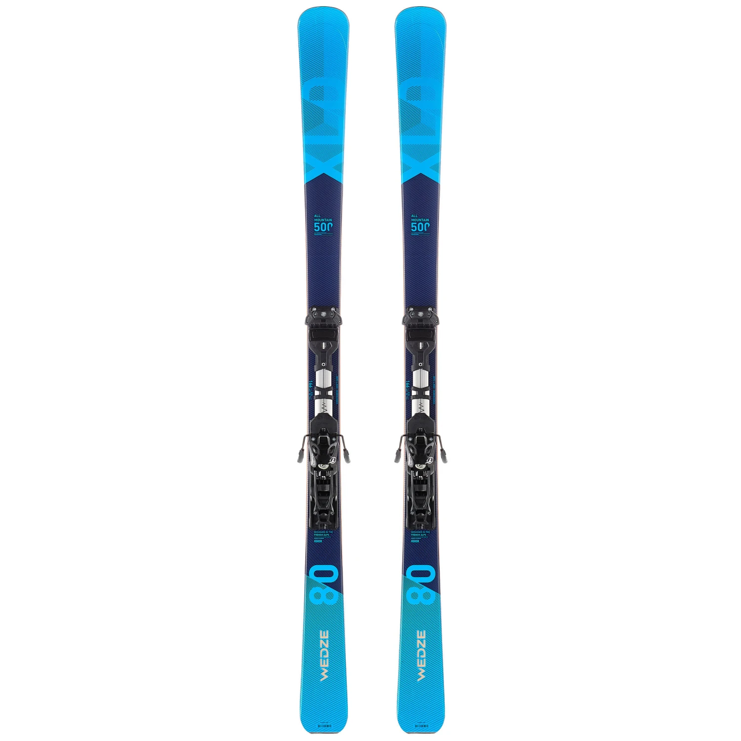 WEDZE Backcountry Skis With Bindings And Skins - XLD 500 Black/Blue 2 WEDZE Backcountry Skis With Bindings And Skins - XLD 500 Black/Blue - Image 2
