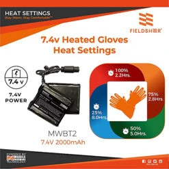 Bluetooth Heated Mittens - Storm Black -WEDZE SHOP bluetooth heated mittens storm black 5