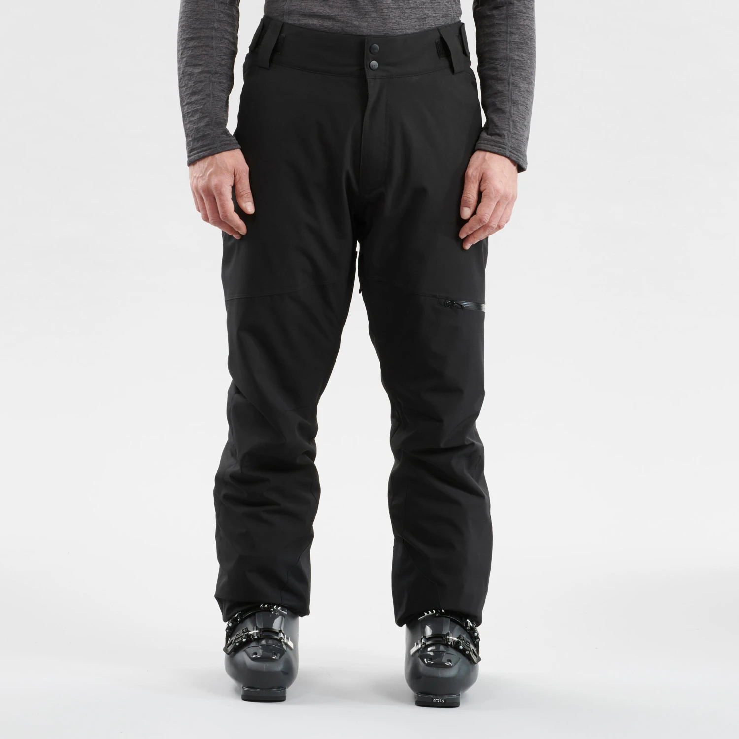 WEDZE Men’s Downhill Ski Pants - 500 Black 3 WEDZE Men’s Downhill Ski Pants - 500 Black - Image 3