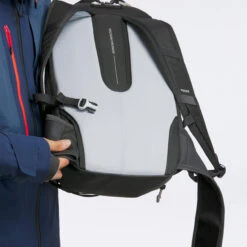 WEDZE Freeride Ski Backpack With Back Protector - FR 100 Burgundy -WEDZE SHOP freeride ski backpack with back protector fr 100 burgundy 19