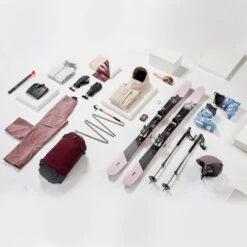 WEDZE Freeride Ski Backpack With Back Protector - FR 100 Burgundy -WEDZE SHOP freeride ski backpack with back protector fr 100 burgundy 5