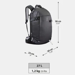 WEDZE Freeride Ski Back Protector Backpack - FR 500 -WEDZE SHOP freeride ski backpack with back protector fr 500 grey 13