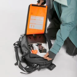 WEDZE Freeride Ski Back Protector Backpack - FR 500 -WEDZE SHOP freeride ski backpack with back protector fr 500 grey 7