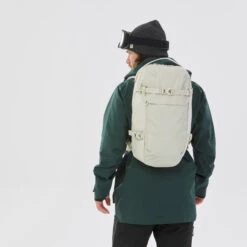 WEDZE Freeride Ski Backpack - FR 100 Beige -WEDZE SHOP freeride ski backpack with laptop pocket fr 23 l beige 2