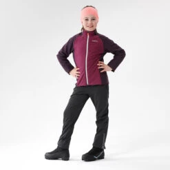 Kids' Cross-country Ski Jacket - XC S 550 Purple -WEDZE SHOP kids cross country skiing jacket 550 purple 6