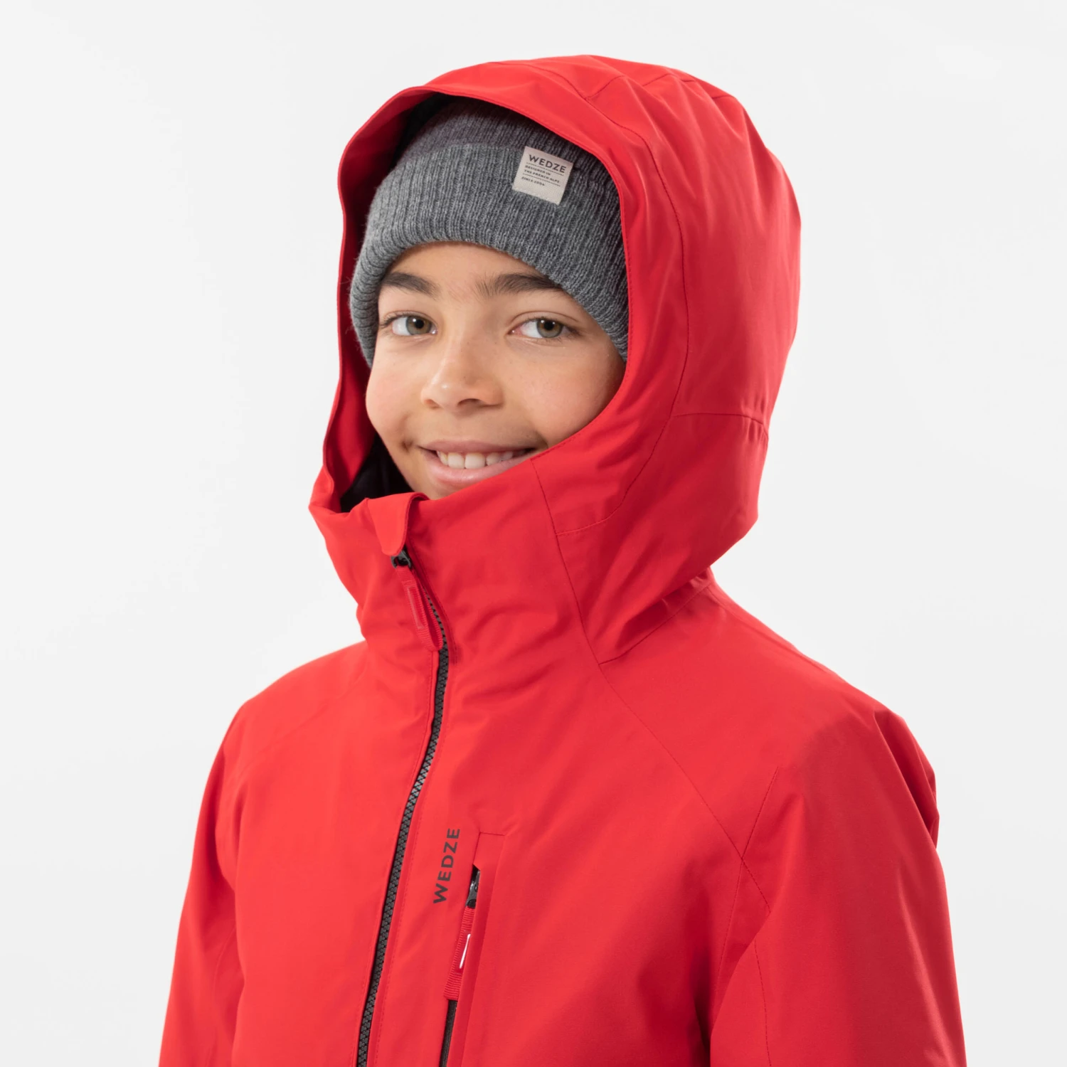 WEDZE Kids’ Downhill Ski Jacket - 550 Red 13 WEDZE Kids’ Downhill Ski Jacket - 550 Red - Image 13