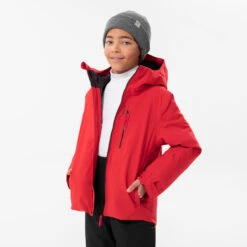 WEDZE Kids’ Downhill Ski Jacket - 550 Red 17 WEDZE Kids’ Downhill Ski Jacket - 550 Red -WEDZE SHOP kids downhill ski jacket 550 red 3