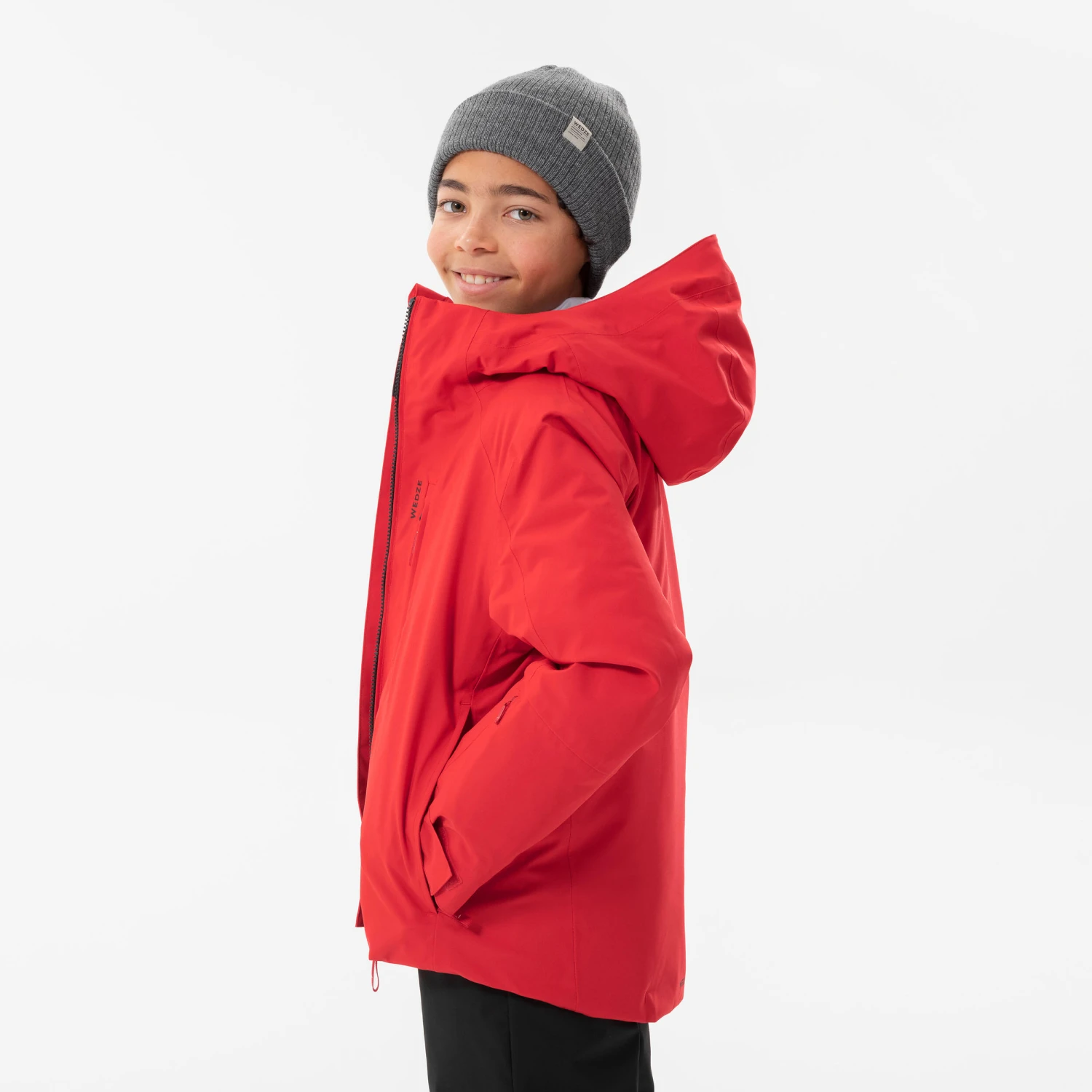 WEDZE Kids’ Downhill Ski Jacket - 550 Red 5 WEDZE Kids’ Downhill Ski Jacket - 550 Red - Image 5