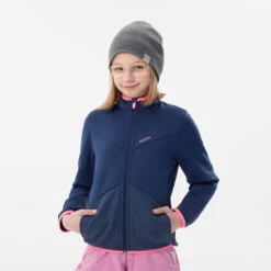 WEDZE Kids' Ski Midlayer Jacket - 900 Blue -WEDZE SHOP kids downhill ski jacket 900 blue 4