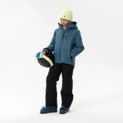 WEDZE Kids' Downhill Ski Padded Jacket - 550 Blue -WEDZE SHOP kids downhill ski padded jacket 550 blue 11
