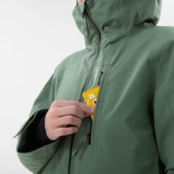 WEDZE Kids’ Ski Jacket - 550 Green -WEDZE SHOP kids downhill ski padded jacket 550 green 5