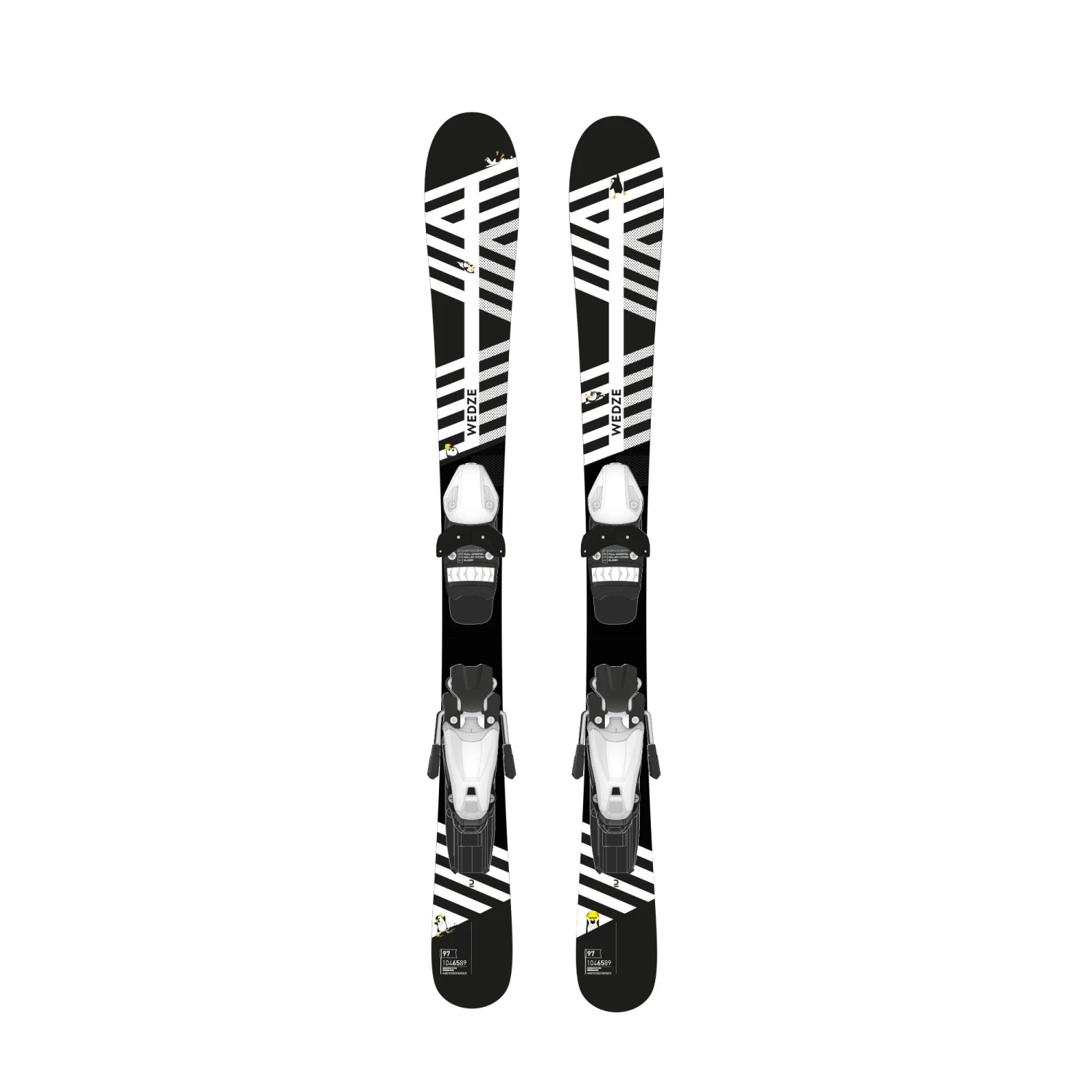 WEDZE Kids' Downhill Skis - Boost 500 Black/White 1 WEDZE Kids' Downhill Skis - Boost 500 Black/White
