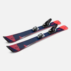 WEDZE Kids' Downhill Skis With Bindings - Boost 500 Blue/Pink -WEDZE SHOP kids downhill skis with bindings boost 500 blue pink 10