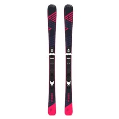 WEDZE Kids' Downhill Skis With Bindings - Boost 500 Blue/Pink