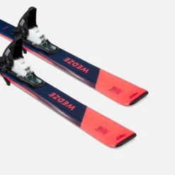 WEDZE Kids' Downhill Skis With Bindings - Boost 500 Blue/Pink -WEDZE SHOP kids downhill skis with bindings boost 500 blue pink 3