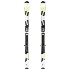 WEDZE Kids’ Downhill Skis With Bindings - Boost 500 White/Yellow