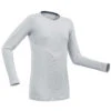 Kids' High-Tech Cross-Country Skiing Base Layer - UW 500 Grey