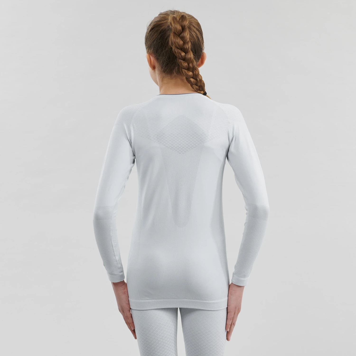Kids' High-Tech Cross-Country Skiing Base Layer - UW 500 Grey 7 Kids' High-Tech Cross-Country Skiing Base Layer - UW 500 Grey - Image 7