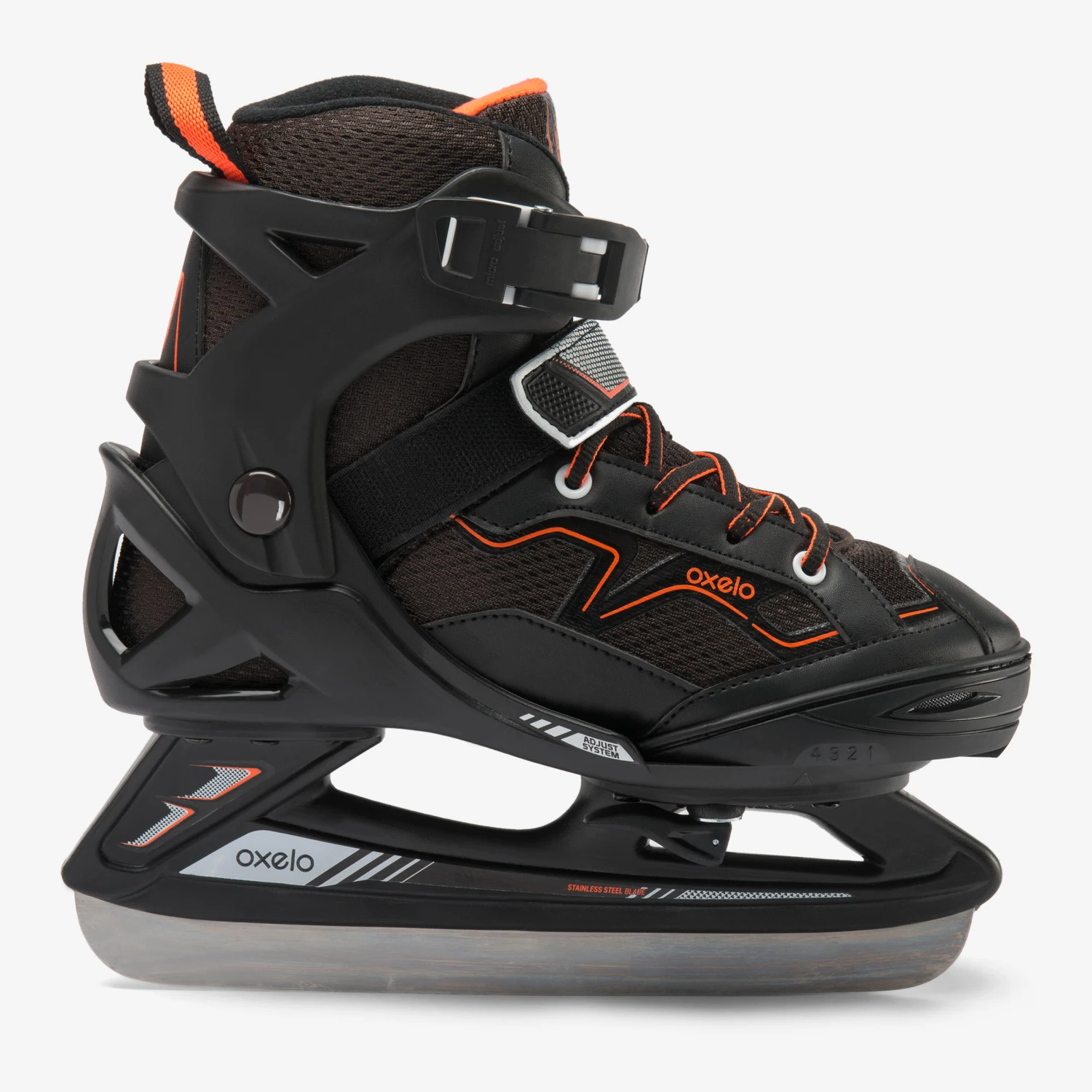 Kids' Ice Skates - FIT 100 Black/Orange 2 Kids' Ice Skates - FIT 100 Black/Orange - Image 2