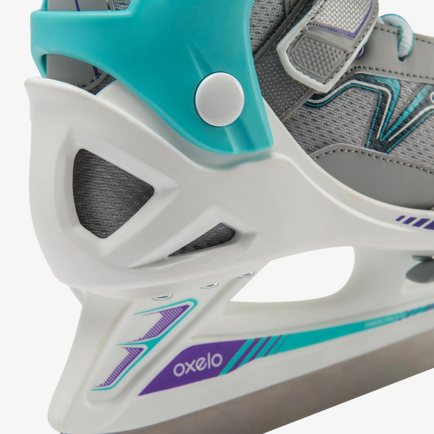 Kids' Ice Skates - FIT 100 Grey/Turquoise 7 Kids' Ice Skates - FIT 100 Grey/Turquoise - Image 7