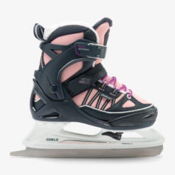 Kids' Ice Skates - FIT 500 Blue/Pink -WEDZE SHOP kids ice skates fit 500 blue pink 2