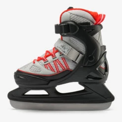 Kids' Ice Skates - FIT 500 Grey/Red 10 Kids' Ice Skates - FIT 500 Grey/Red -WEDZE SHOP kids ice skates fit 500 grey red 2