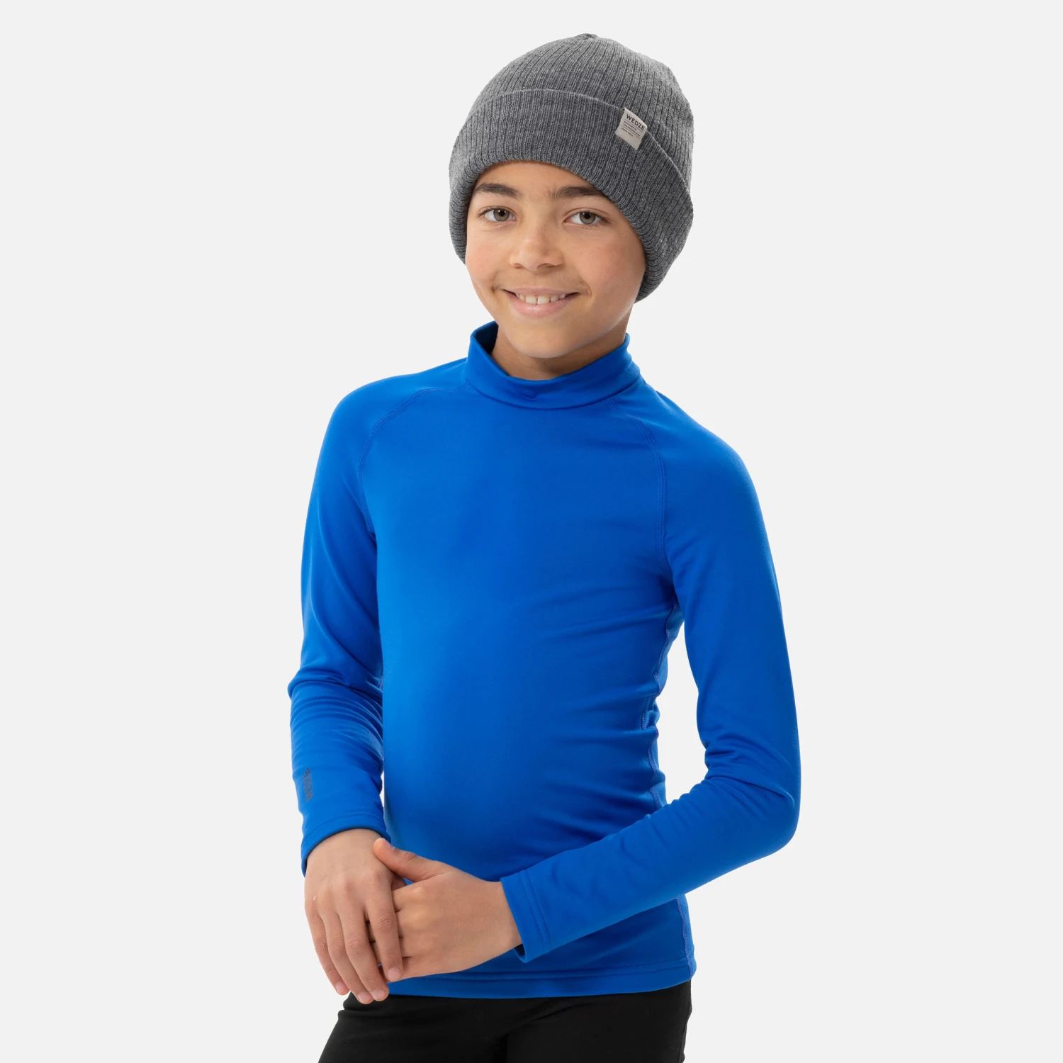 WEDZE Kids’ Ski Base Layer Top – BL 500 Blue 2 WEDZE Kids’ Ski Base Layer Top – BL 500 Blue - Image 2