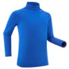 WEDZE Kids’ Ski Base Layer Top – BL 500 Blue