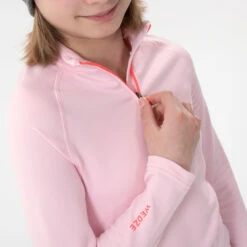 WEDZE Kids' Ski Base Layer Top - BL 500 Pink -WEDZE SHOP kids ski base layer top bl 500 pink 6