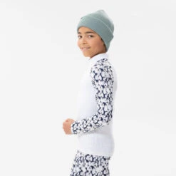 WEDZE Kids' Ski Base Layer Top - BL 500 White 11 WEDZE Kids' Ski Base Layer Top - BL 500 White -WEDZE SHOP kids ski base layer top bl 500 white 4