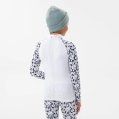 WEDZE Kids' Ski Base Layer Top - BL 500 White 12 WEDZE Kids' Ski Base Layer Top - BL 500 White -WEDZE SHOP kids ski base layer top bl 500 white 5