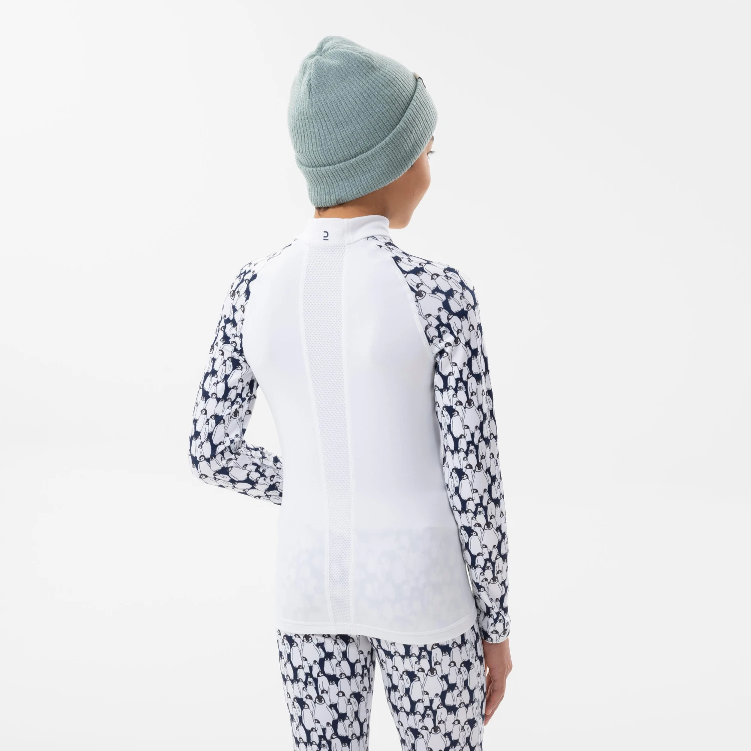 WEDZE Kids' Ski Base Layer Top - BL 500 White 6 WEDZE Kids' Ski Base Layer Top - BL 500 White - Image 6