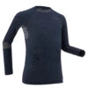 WEDZE Kids’ Ski Base Layer Top - BL 500 Blue
