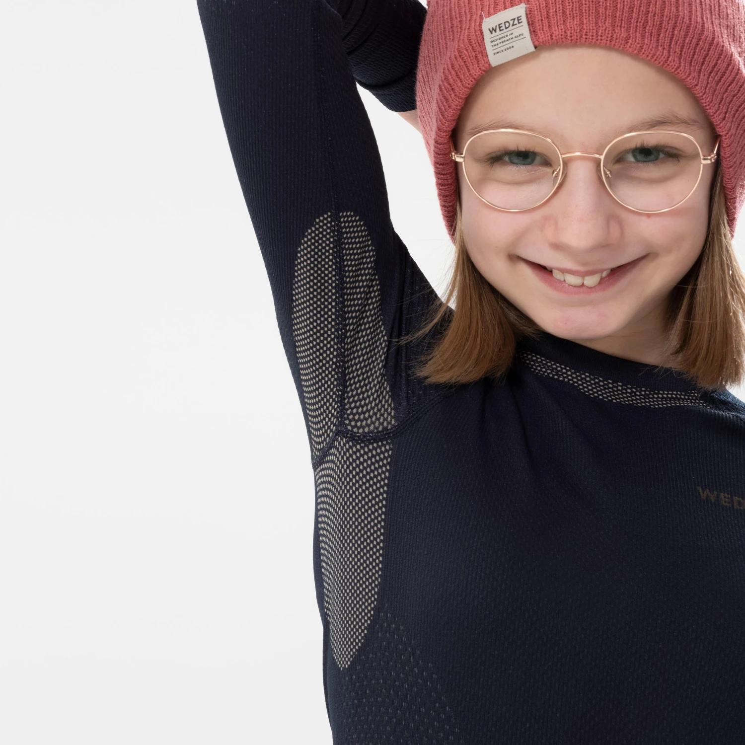 WEDZE Kids’ Ski Base Layer Top - BL 500 Blue 15 WEDZE Kids’ Ski Base Layer Top - BL 500 Blue - Image 15